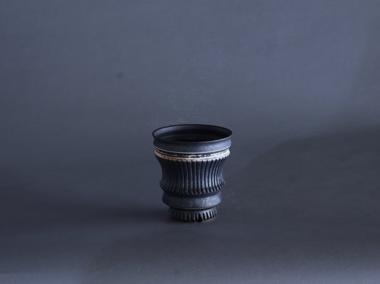 白泥象嵌彫鉢｜淡海陶芸研究所 山元一真