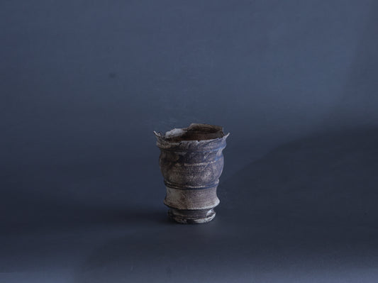 錆白泥筒鉢｜淡海陶芸研究所 山元一真