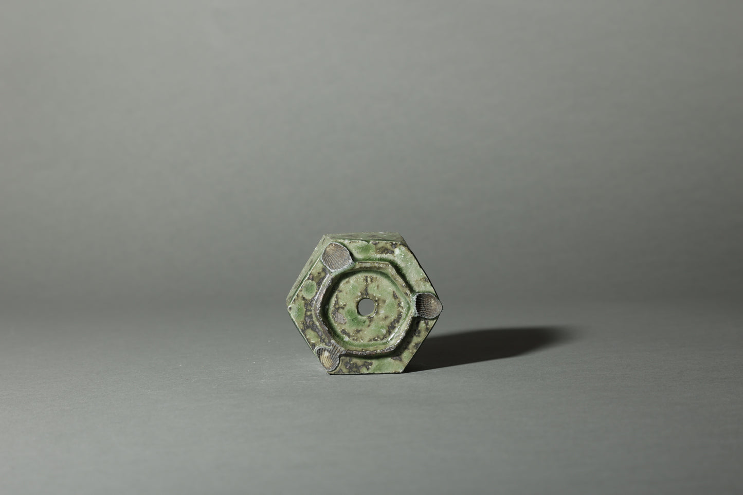 灰釉六角鉢｜迫 能弘